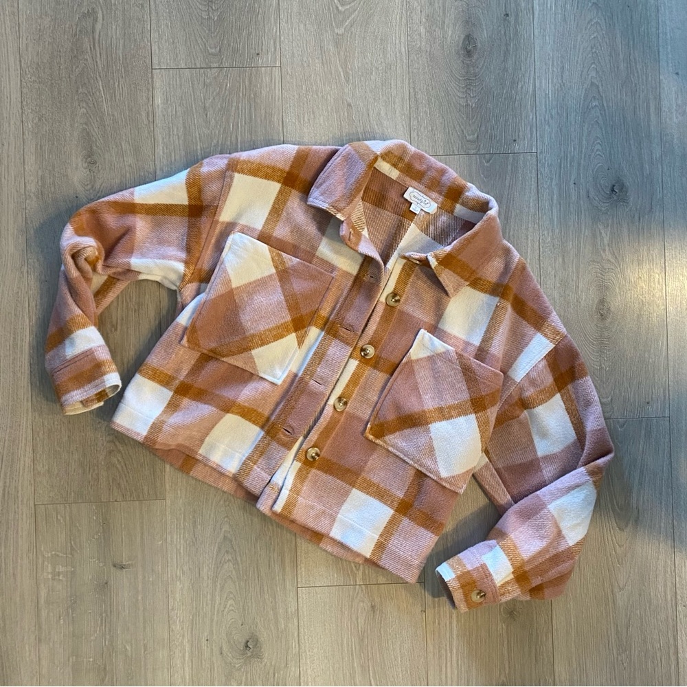 Plaid Button Up Jacket